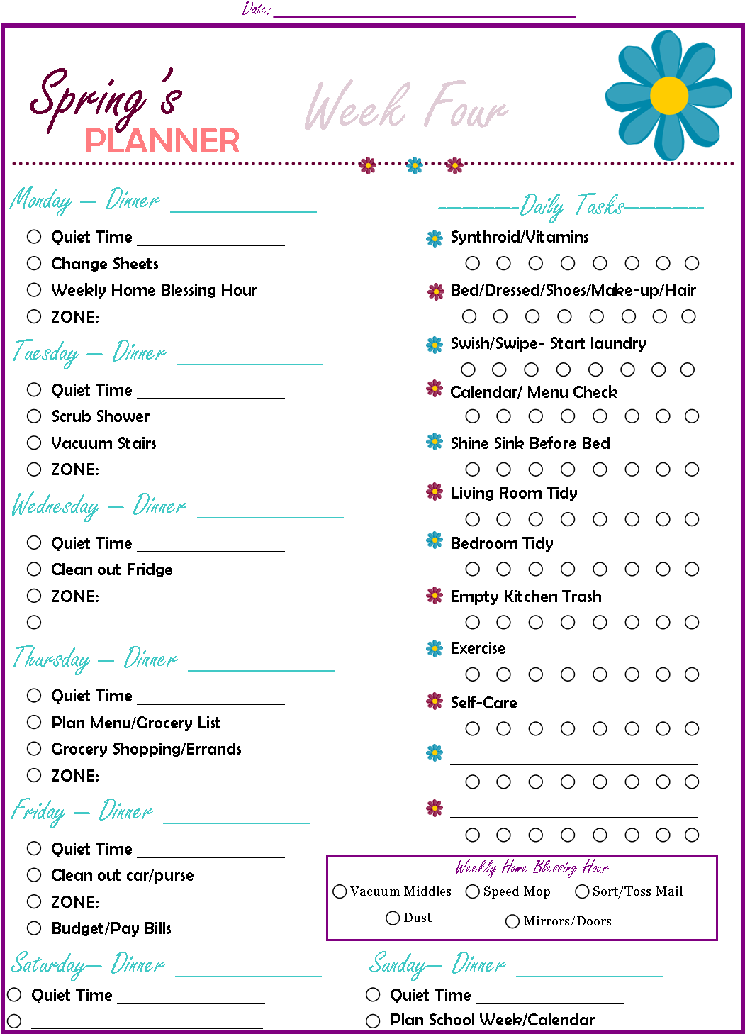 Includes Weekly Chores - Planner Daily For Moms Clipart (1050x1469), Png Download