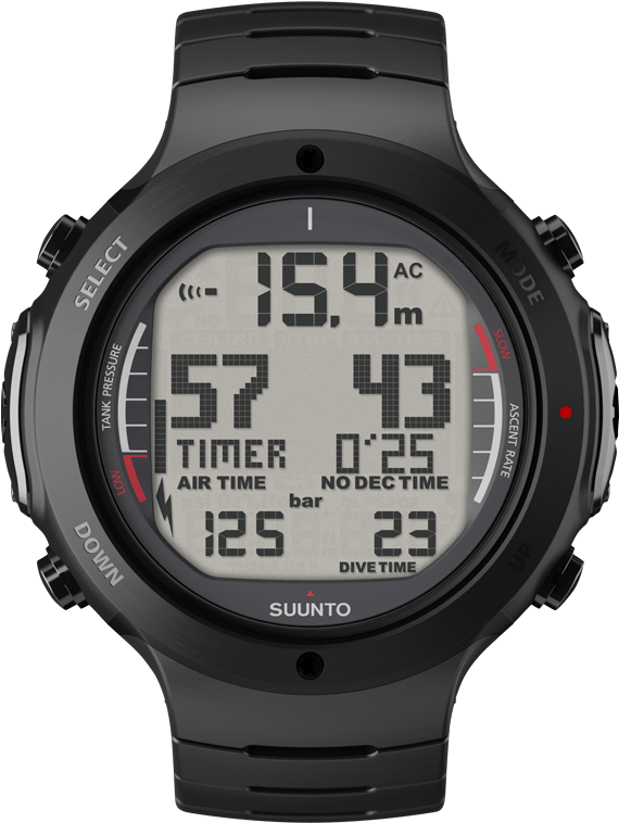All Black Steel - Suunto D6i Novo Black Clipart (800x800), Png Download