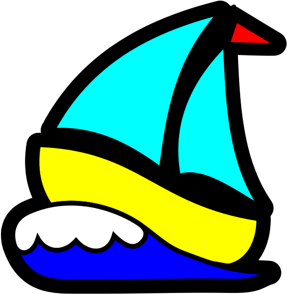 Sail Boat Clip Art - Png Download (564x578), Png Download