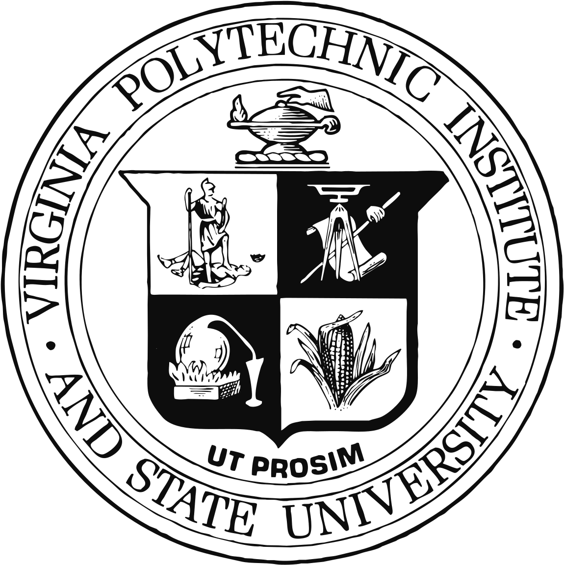 Virginia Polytechnic Institute And State University - Virginia Tech Seal Vector Clipart (1200x1211), Png Download