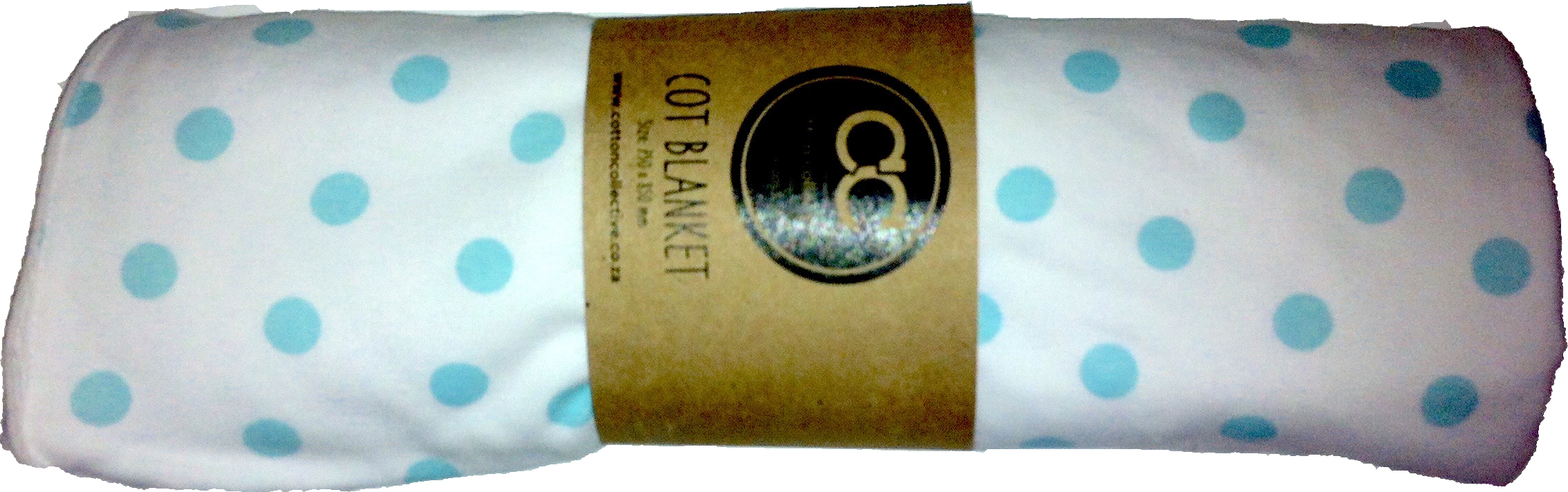 Cotton Collective Blue Polka Dot Cot Blanket Clipart (2268x712), Png Download