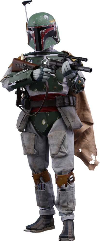 Boba Fett - Hot Toys Boba Fett Empire Strikes Back Clipart (480x1000), Png Download