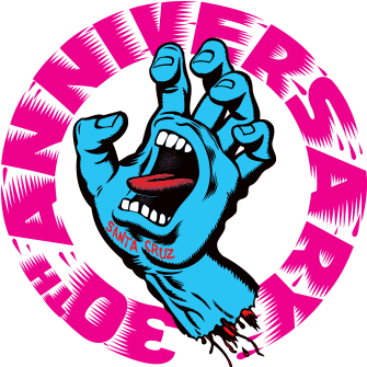 Santa Cruz Screaming Hand Clipart (1060x357), Png Download