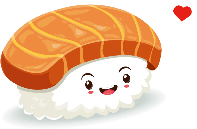 Biscuit Drawing Kawaii Transparent Png Clipart Free - Sushi Personification (1200x1200), Png Download