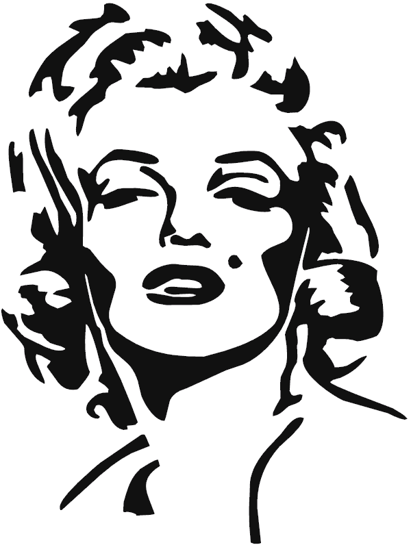 12800 - Marilyn Monroe Decal Clipart (600x796), Png Download