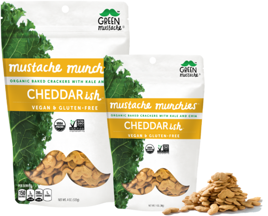 Green Mustache Snacks Clipart (600x531), Png Download