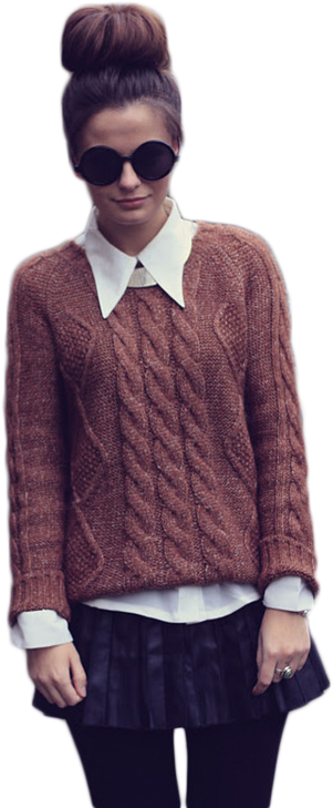 500 X 750 8 - Fashion Style Girls Winter Clipart (500x750), Png Download