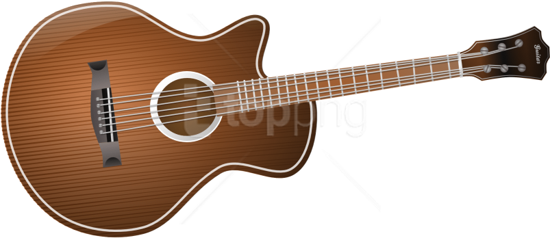 Free Png Download Acoustic Classic Guitar Clipart Png - Vector Guitar Transparent Png (850x367), Png Download