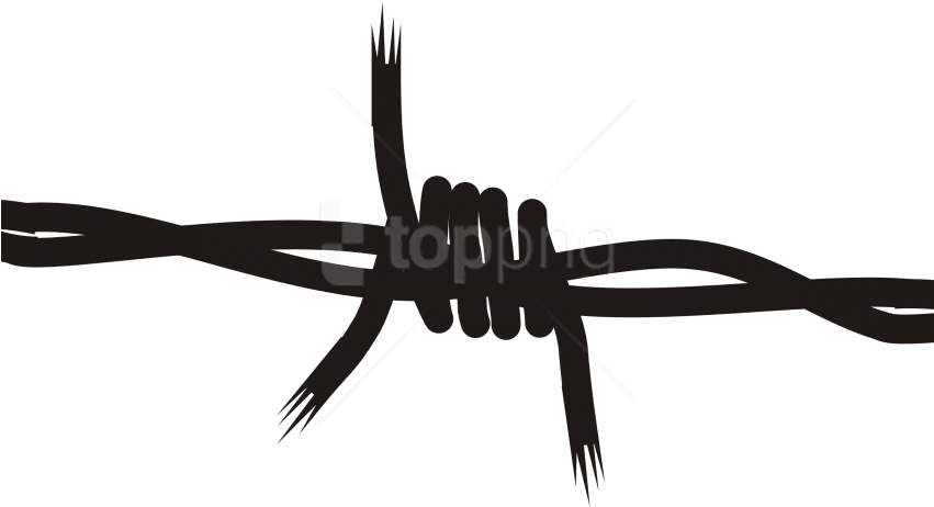 Free Png Download Barbwire Clipart Png Photo Png Images - Barbed Wire Silhouette Png Transparent Png (850x602), Png Download