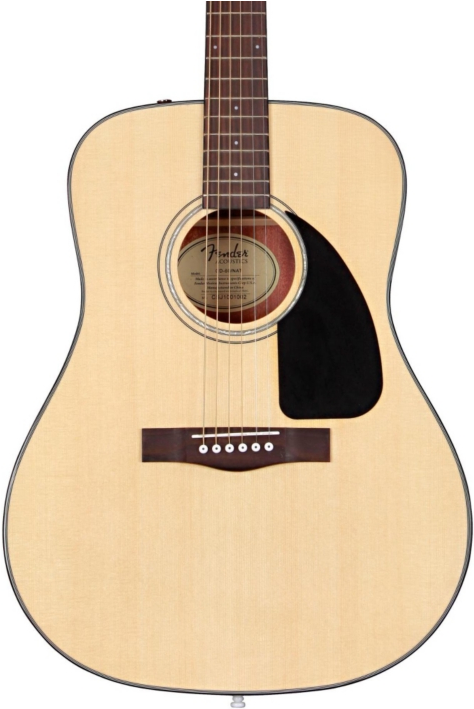 Fender Cd-60 Dreadnought Acoustic Guitar - Guitar Clipart (1366x708), Png Download
