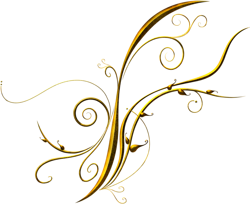 Golden Deco Ornament Png Clipart - Gold Border Flower Png Transparent Png (896x753), Png Download