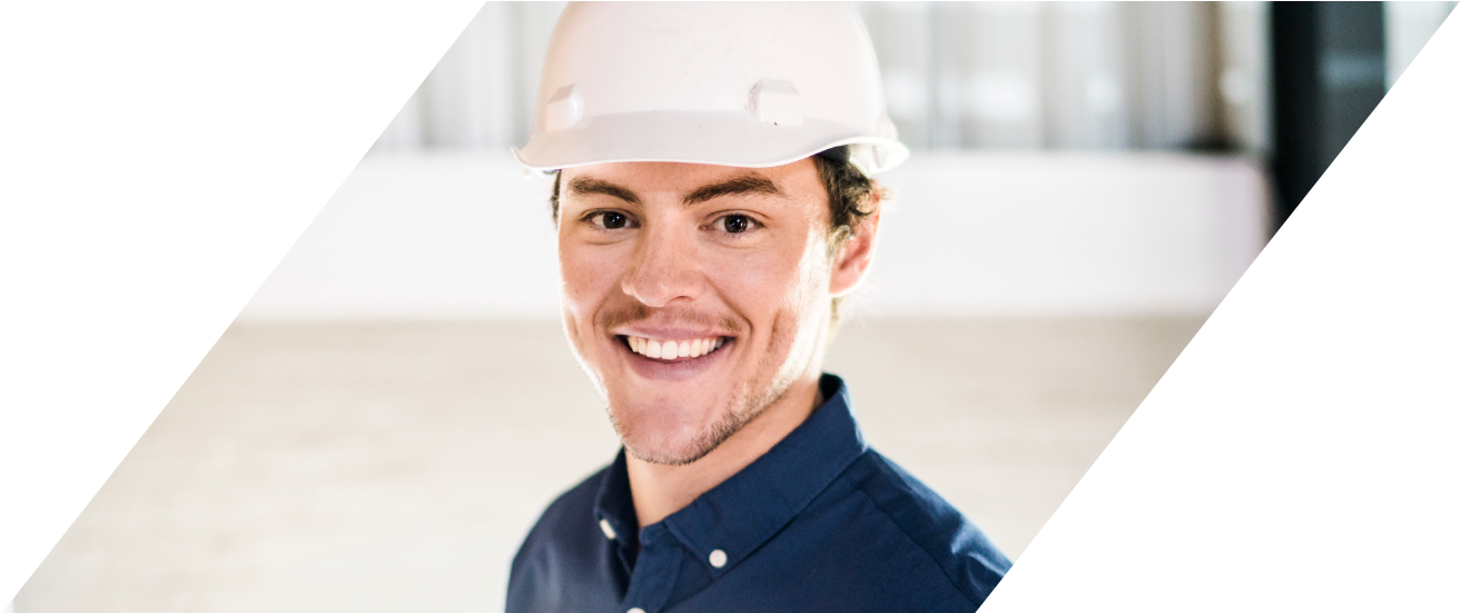 Worker In Hard Hat Clipart (1494x550), Png Download