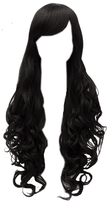 Black Hair Png Photo - Black Hair Wig Transparent Clipart (700x700), Png Download