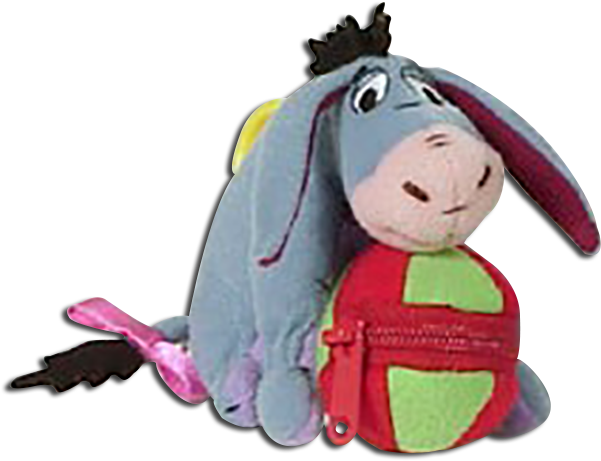 Eeyore Plush Keychain Clip On Treasure Keeper Disney - Stuffed Toy - Png Download (636x500), Png Download