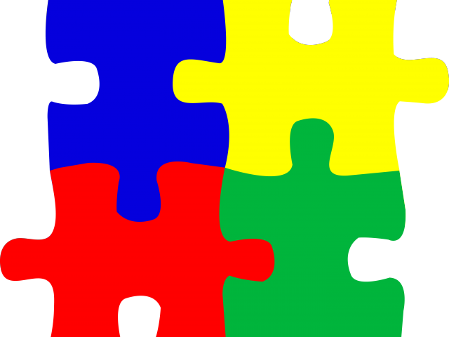 Cartoon Puzzle Pieces - Autism Puzzle Pieces Vector Clipart (640x480), Png Download
