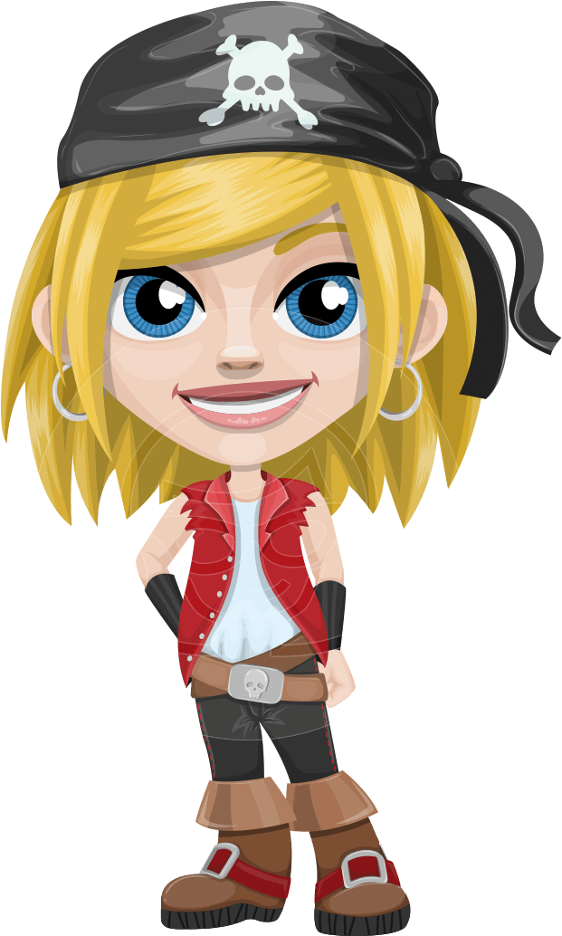 Dea The Sea Child - Girl Pirate Cartoon Png Clipart (957x1060), Png Download