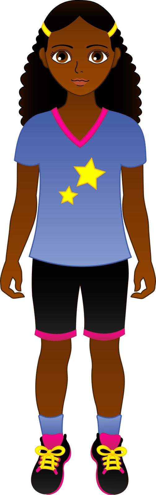 American Girl Doll Clipart At Getdrawings - African American Girl Clipart - Png Download (504x1600), Png Download