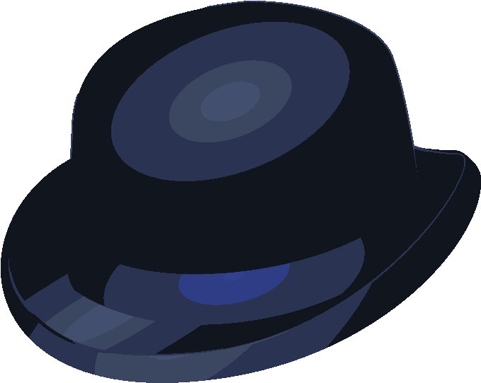 Input Bowler Hat With Blue Band Clipart (800x800), Png Download