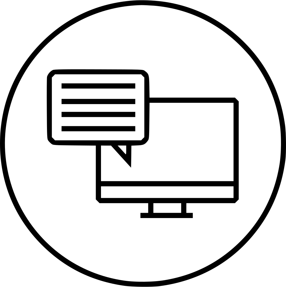 Bubble Chat Computer Message Speech Talk Comments - Line Art Clipart (980x982), Png Download