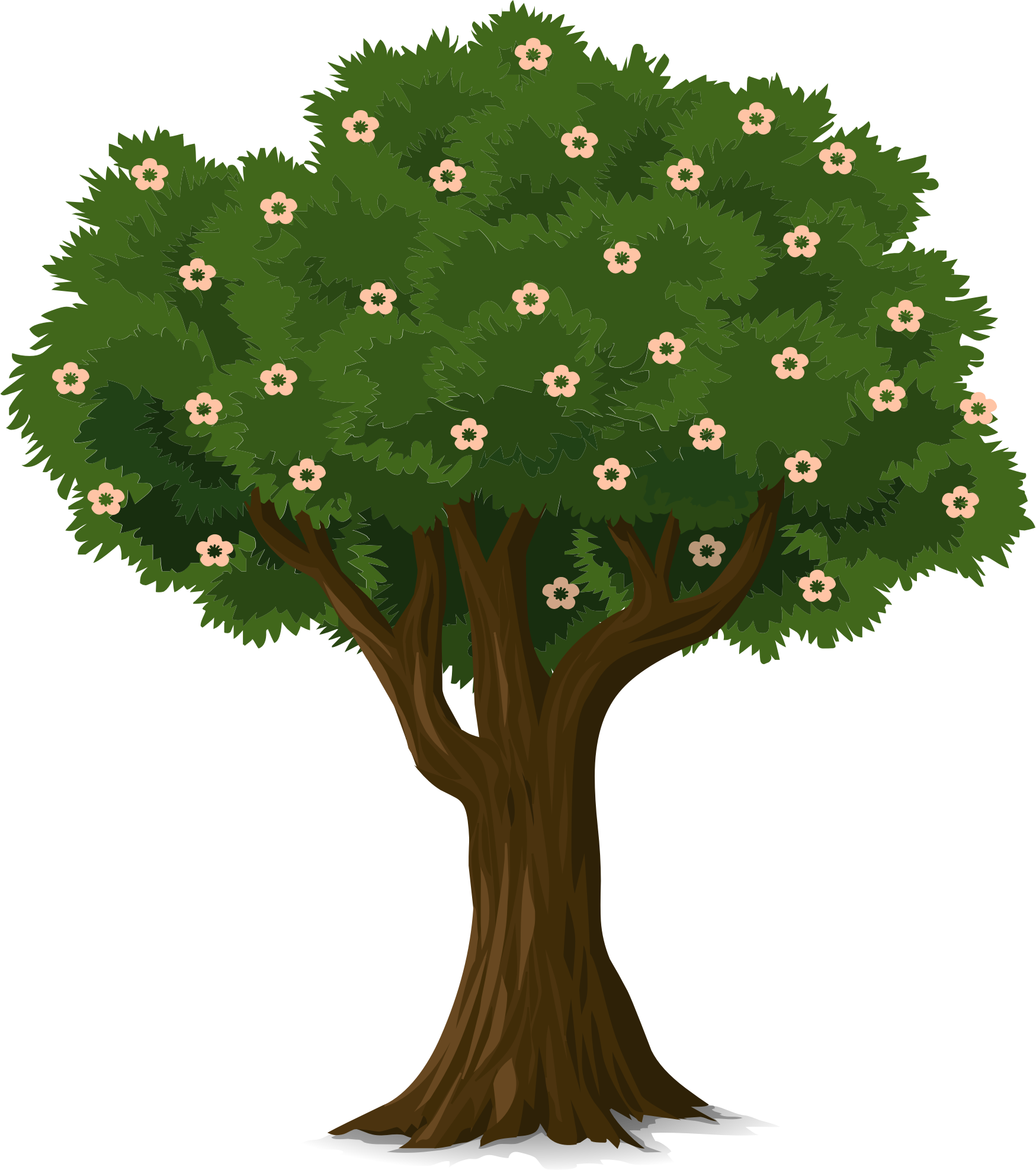 Detailed Icons Png Free And Downloads Ⓒ - Flowers On A Tree Clipart Transparent Png (1749x1975), Png Download