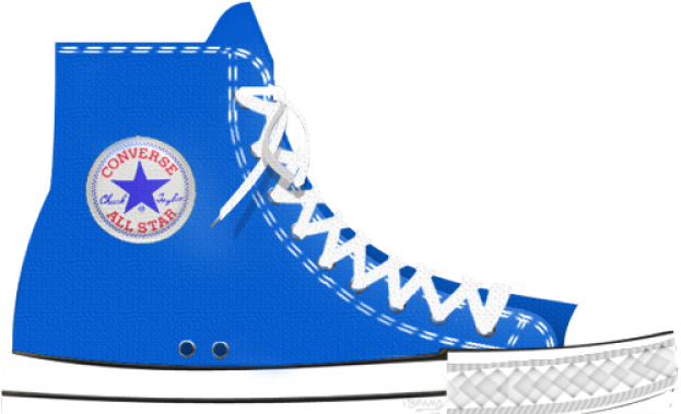 Converse Clipart Blue Converse - Green High Top Converse Clipart - Png Download (640x480), Png Download