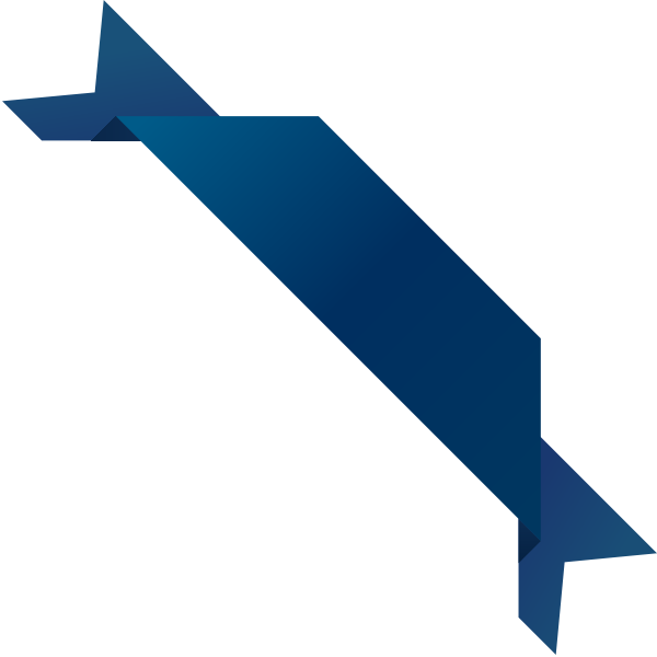 Corner Ribbon03 Navy Blue - Dark Blue Ribbon Vector Clipart (600x600), Png Download
