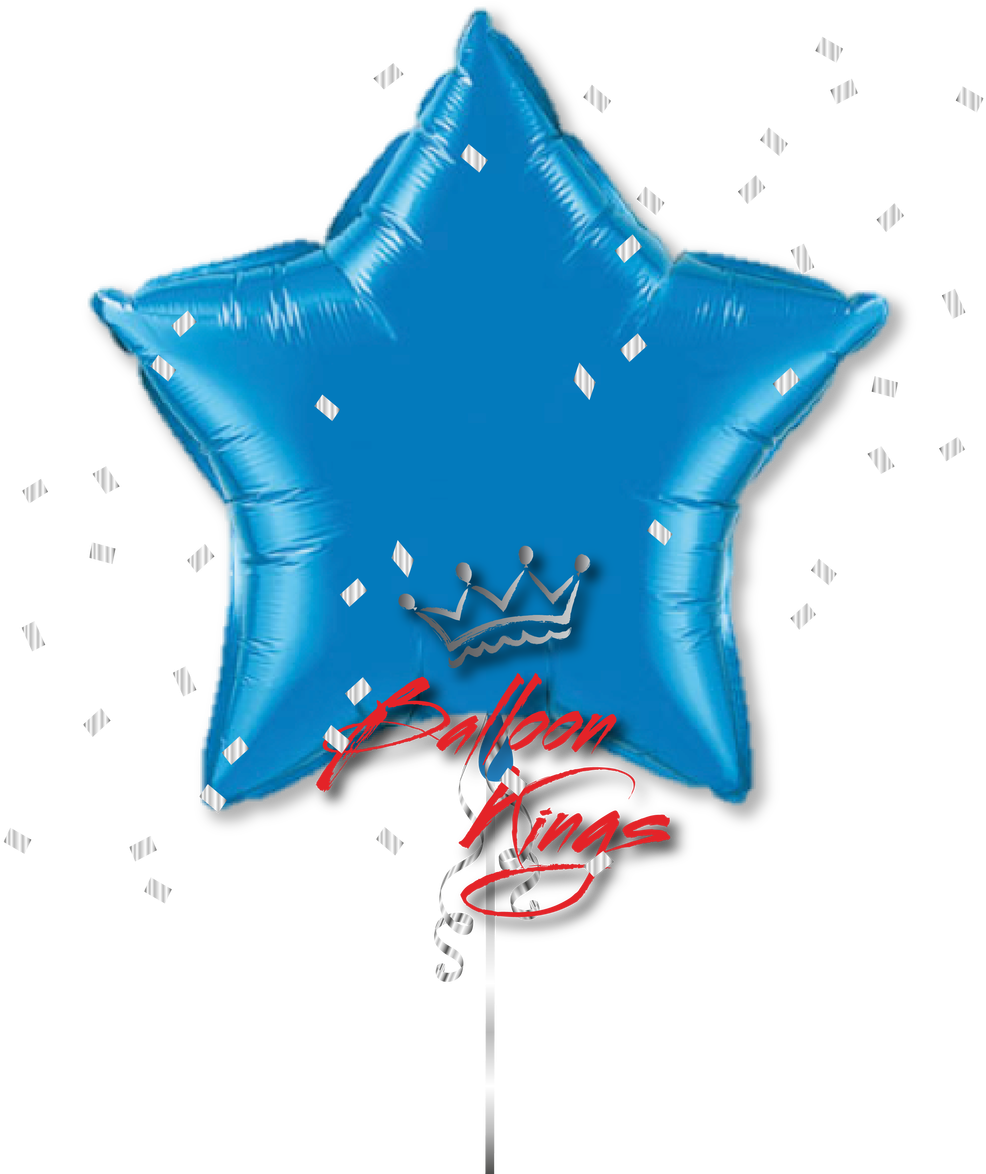 Large Sapphire Blue Star - Ford Balloons Clipart (1280x1280), Png Download
