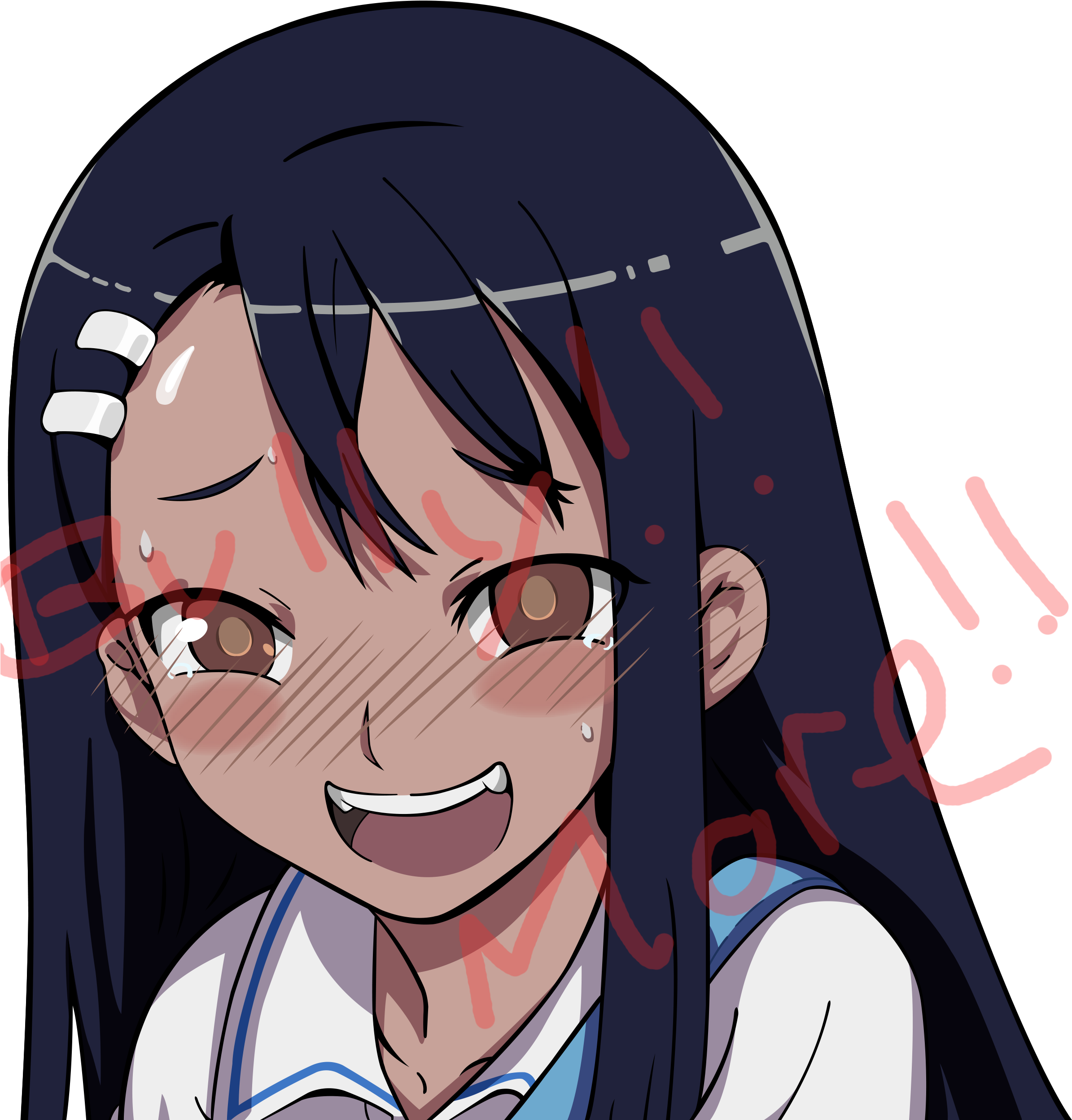 View Laugh , - Please Don T Bully Me Nagatoro 06 Clipart (2388x2543), Png Download