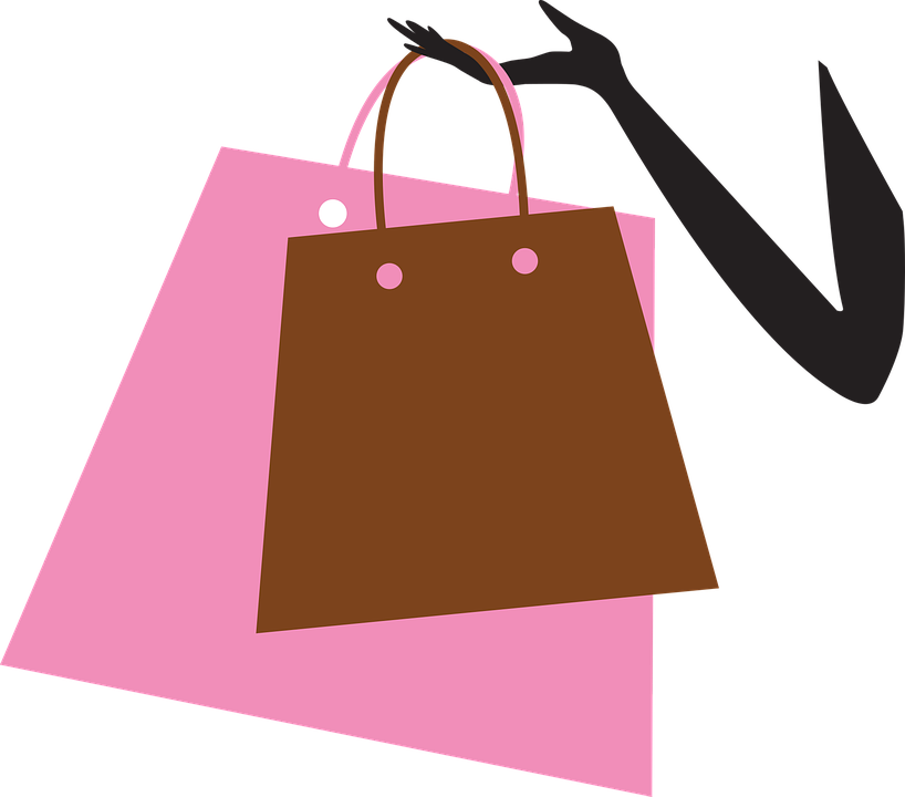 Shopping, Bags, Shopping Bag, Shopaholic - Bolsa De Loja Desenho Clipart (818x720), Png Download