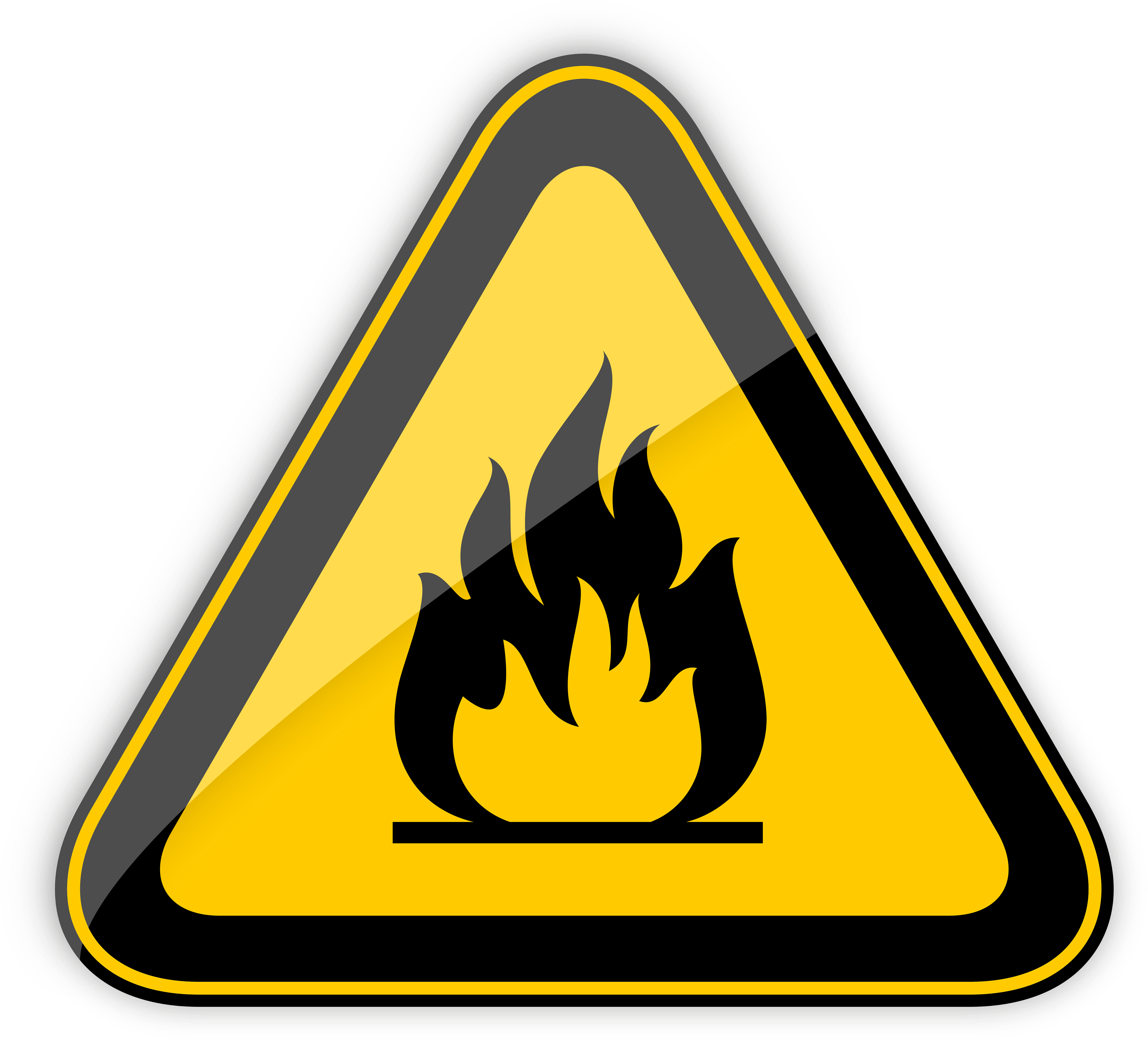 Highly Flammable Warning Sign Png Clipart - Bio Hazard Sign Png Transparent Png (5000x4570), Png Download