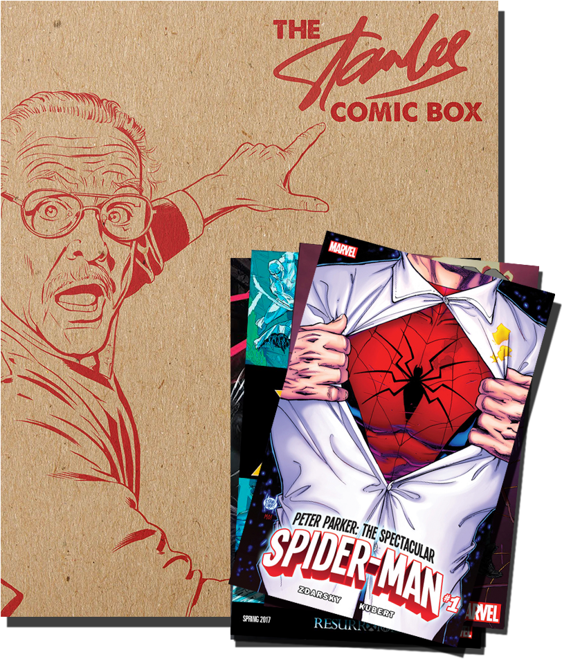The Stan Lee Comicbook Box - Stan Lee Comic Box Clipart (812x953), Png Download