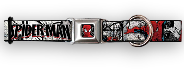 Buckle Down Spider Man Dog Collar Dog Buckle Down Large - Belt Clipart (600x600), Png Download
