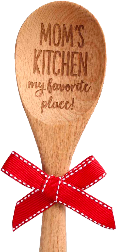 Mom's Kitchen Wooden Spoon - Illustration Clipart (1000x1000), Png Download