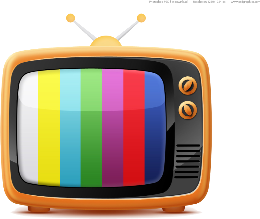 Retro Tv Icon - Tv Icon Clipart (1024x768), Png Download