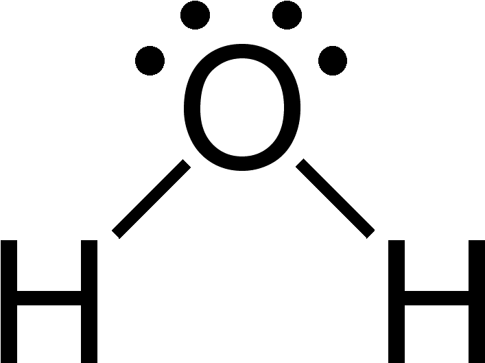 Water 2d Flat - Water Lewis Structure Clipart (806x628), Png Download