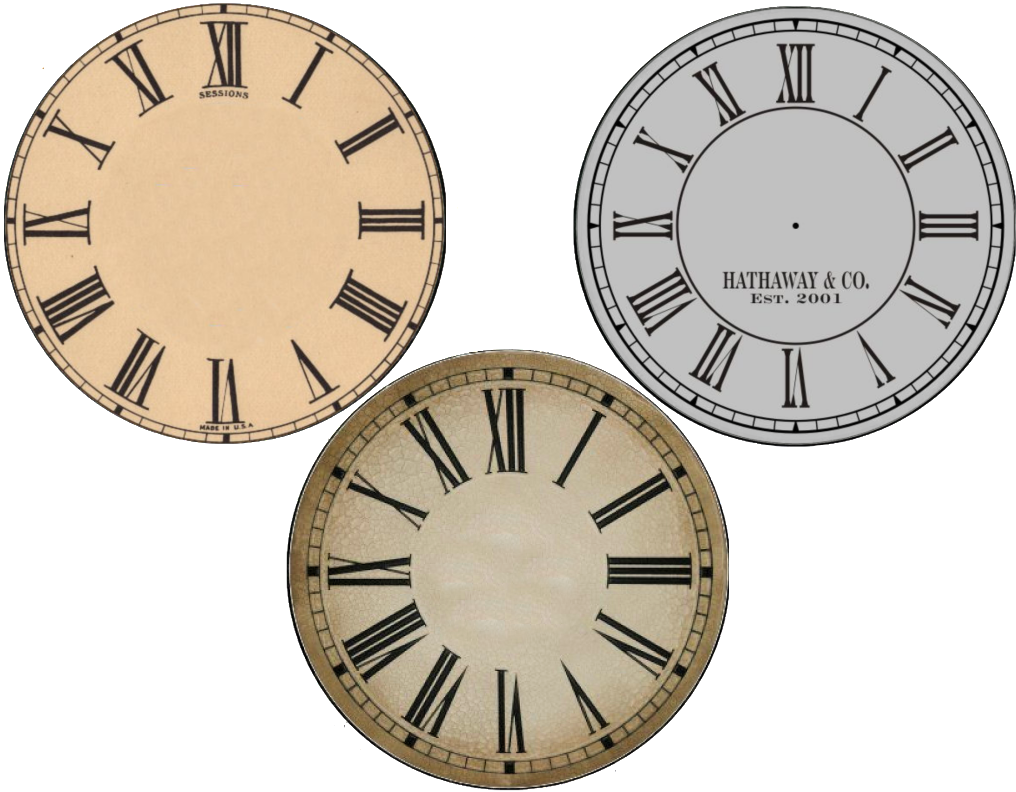 New Years Free Clock Face Printables Cd Size And Plate - New Years Clock Printable Clipart (1024x791), Png Download