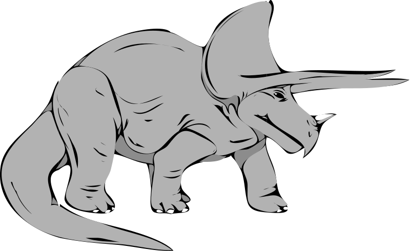 Dinosaur Clipart - Triceratops Clip Art - Png Download (800x490), Png Download