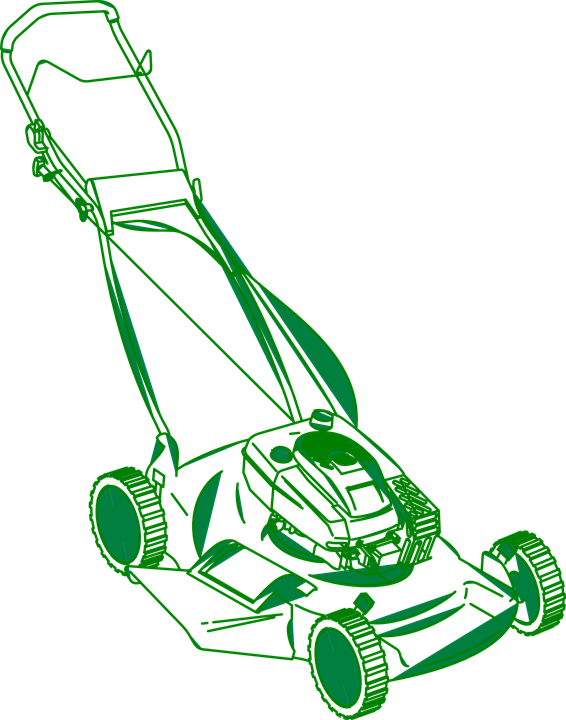Free Vector Graphic - Lawn Care Mower Logo Clipart (566x720), Png Download