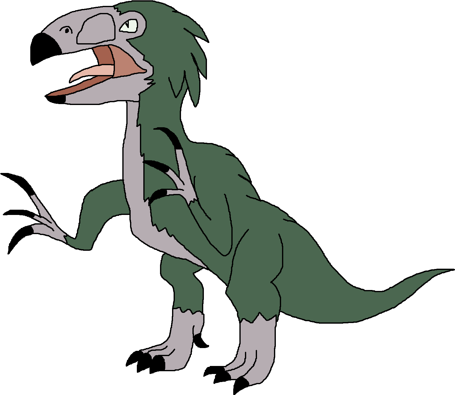 Dinosaurs Clipart Herbivore Dinosaur - Erlikosaurus Png Transparent Png (1487x1298), Png Download