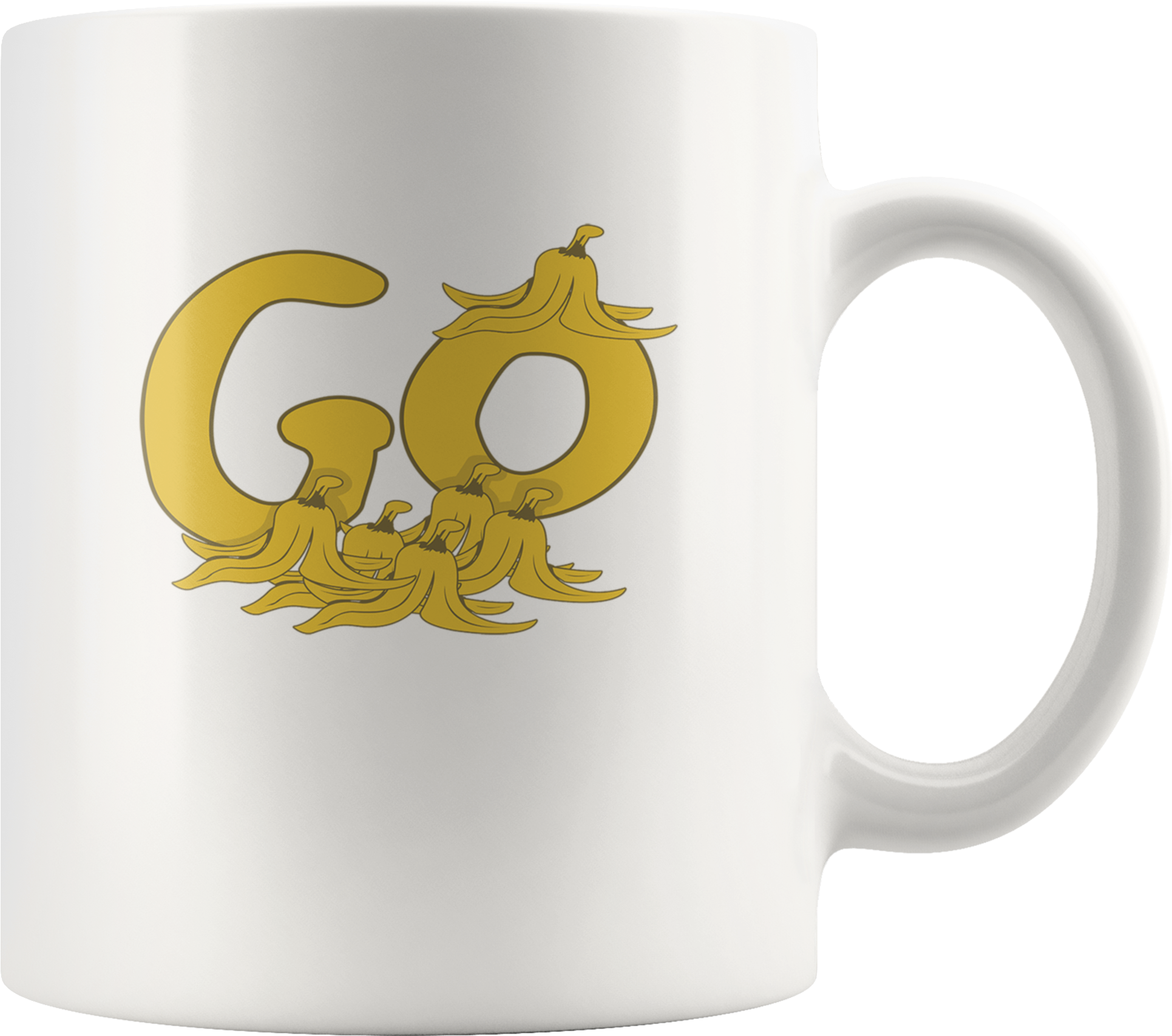 Go Banana Peel Coffee Mug, 11 Ounce - Coffee Cup Clipart (2000x2000), Png Download