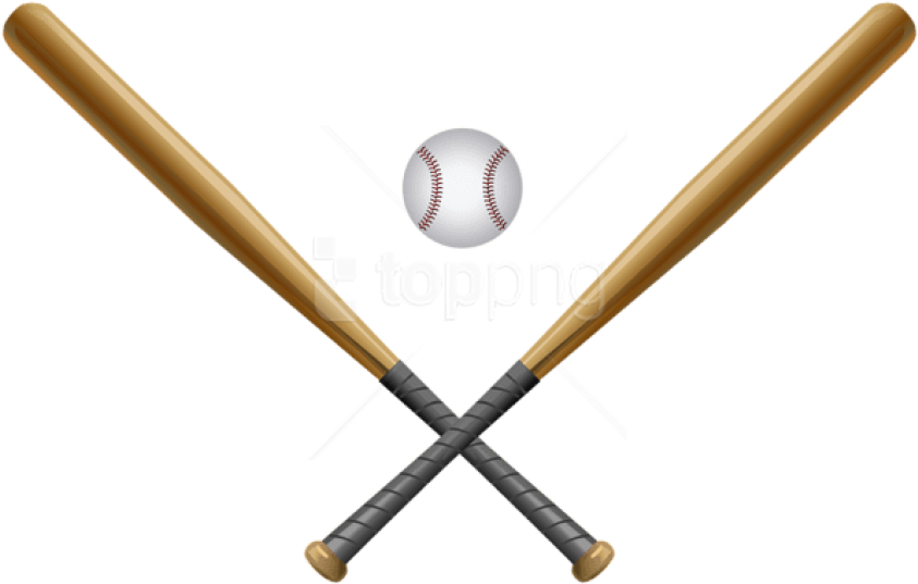 Baseball Bat Border Clipart (850x540), Png Download