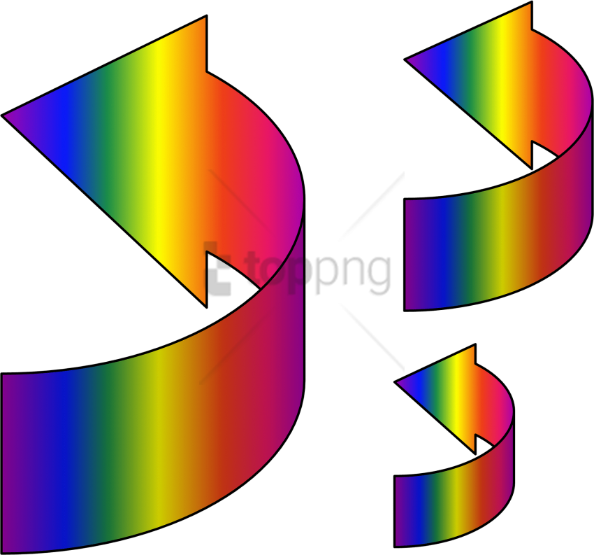 Free Png Download Flecha Arcoiris Png Images Background - ลูก ศร โค้ง สี ม่วง Clipart (850x793), Png Download
