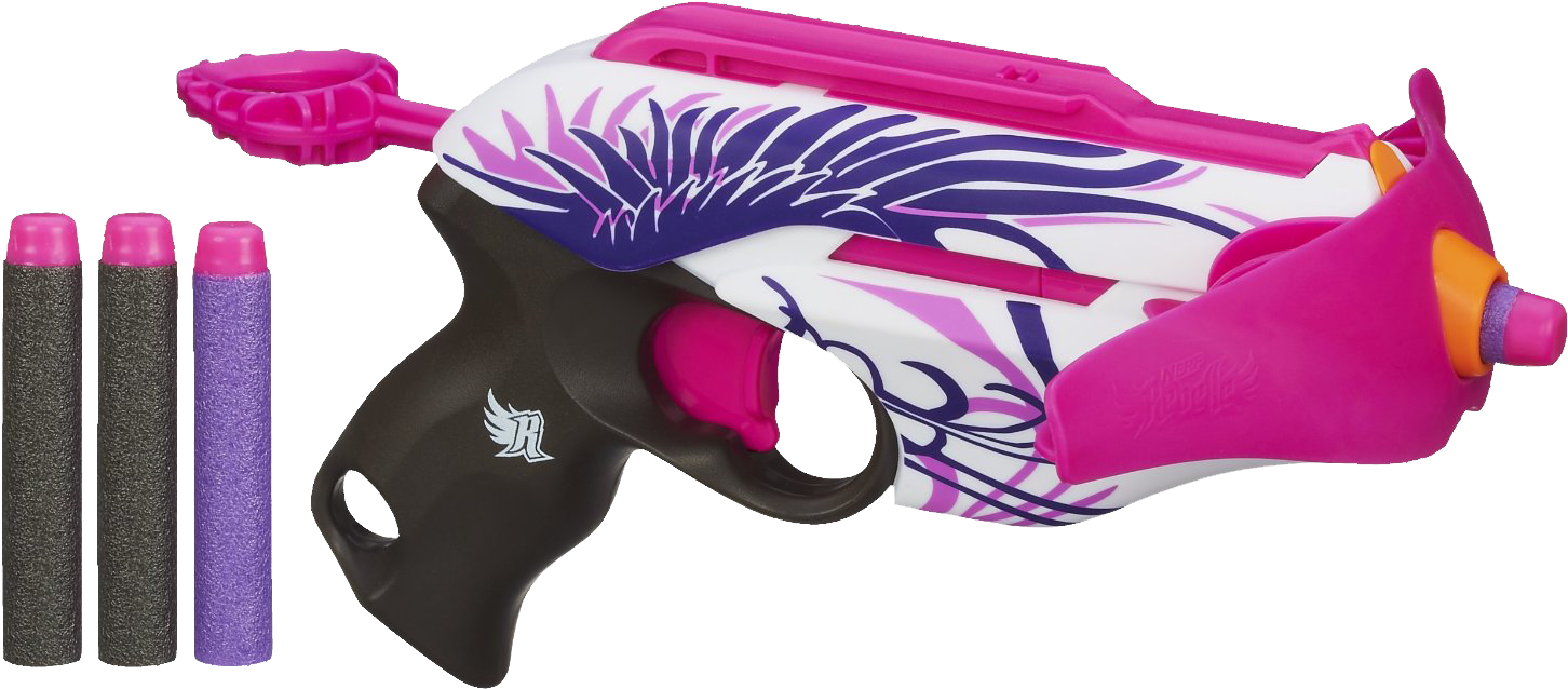 Pink Gun - Nerf Gun Rebelle Pink Crush Blaster Clipart (1500x688), Png Download
