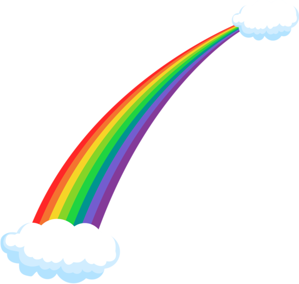 Радуга, Arco Iris, Regenboog - Flying Rainbow Clipart (600x571), Png Download