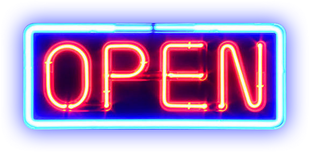 #open #sign #neon #city #lights #niche #moodboard #freetoedit - Open Neon Sign Png Clipart (1024x518), Png Download