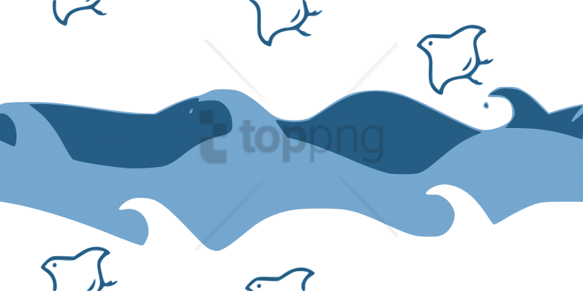 Free Png Wave Line Drawing Png Png Image With Transparent - Blue Waves Clip Art (850x425), Png Download