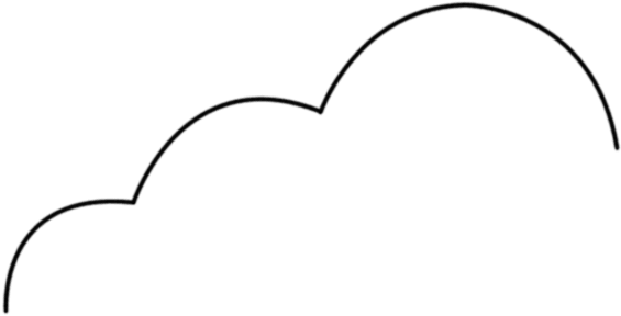 Draw Cloud - Step - Line Art Clipart (700x460), Png Download