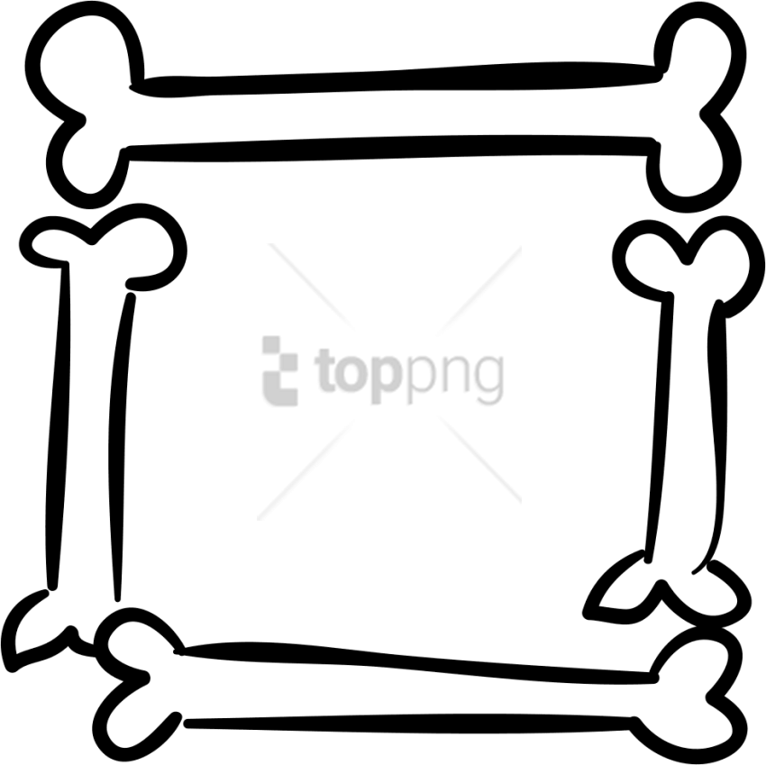 Free Png Marco De Huesos Humanos Png Image With Transparent - Bones Square Clipart (850x849), Png Download