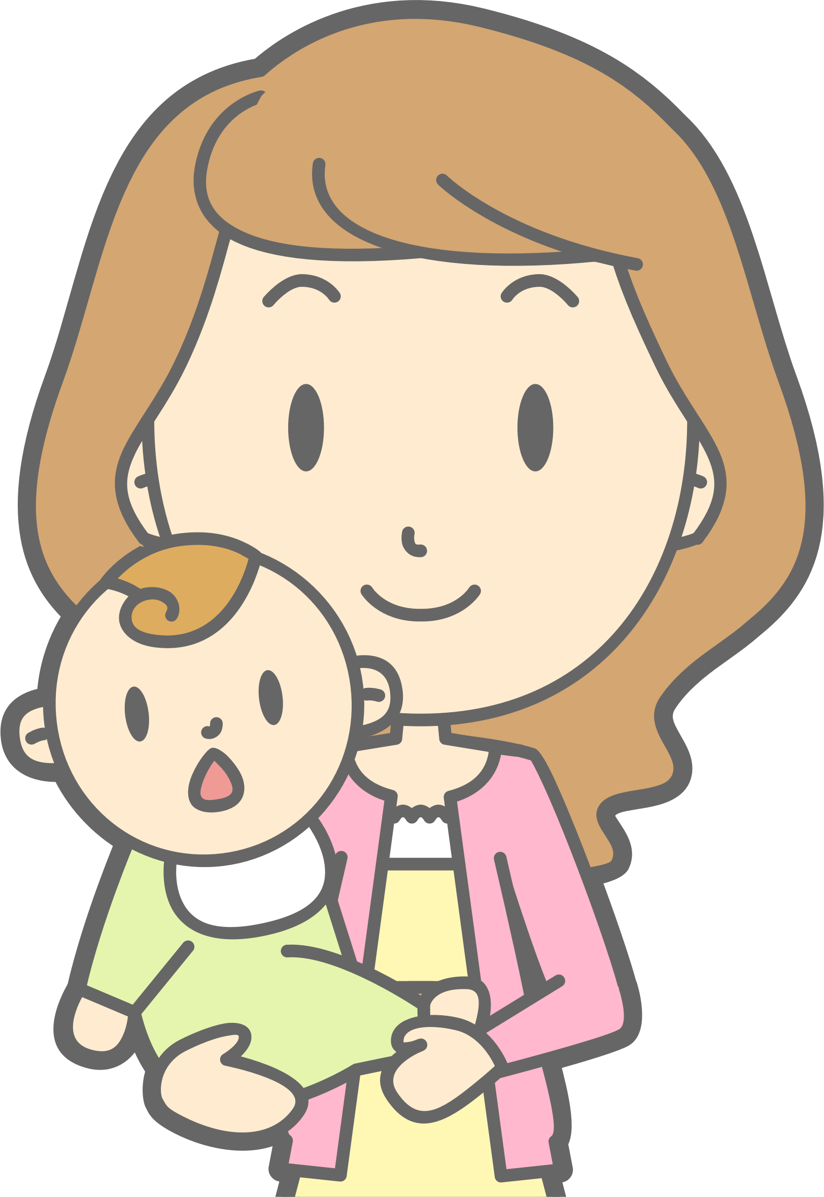 1624 X 2358 4 - Mum And Baby Clipart - Png Download (1624x2358), Png Download