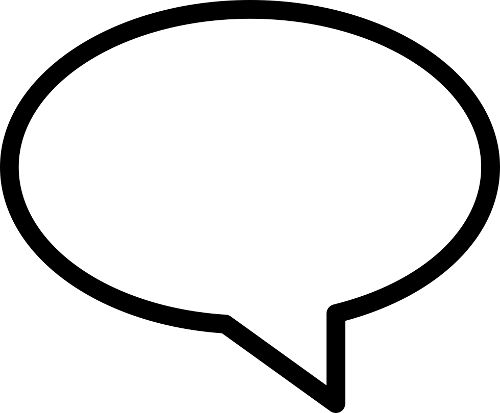 Oval Speech Bubble Comments - Speech Balloon Clipart (980x810), Png Download